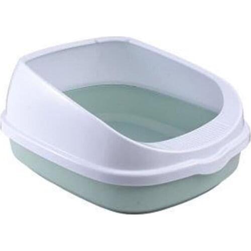 Cat Litter Tray Semi - Enclosed Pet Toilet Bedpan Anti Splash with Pet Litter Scoop Puppy Indoor Home Plastic Sand box