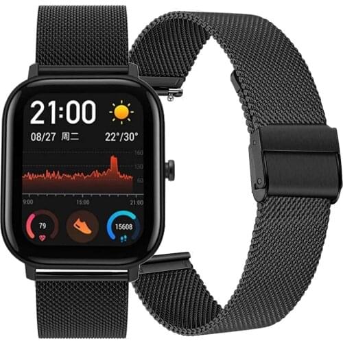 Stainless Steel Metal Strap For Polar ignite Watch Band For Garmin Vivoactive 3 Bracelet For Amazfit GTR 42mm GTS Bip