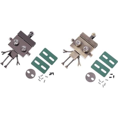 Fashion New Robot Shape Clasp Turn Lock Twist Locks Metal Hardware DIY Craft Replacement Handbag Shoulder Bag Purse Accessories