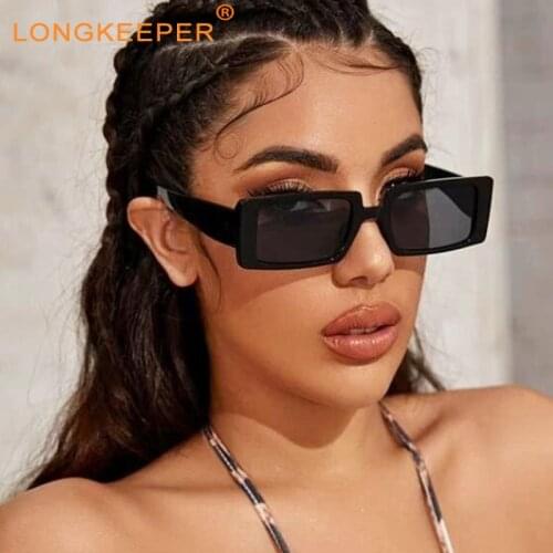 Small Rectangle Sunglasses Men Women Vintage Luxury Brand Travel Glasses 2021 Fashion Street Shot Square Sun Glasses okulary