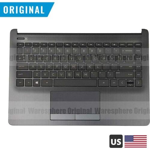 New Original Palmrest for HP 14s-CF 14-CF 14S-DF 14-DK Top Cover With US Non-Backlit Keyboard L24818-001 Black