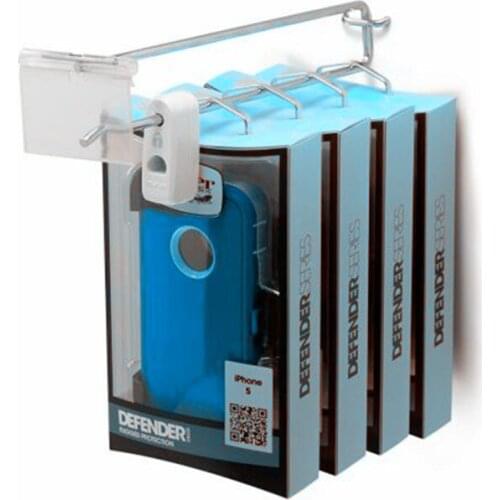 100x Plastic Security Retail Shop Hook Stoplock EAS Anti-Theft Display Stop Lock Super Market Lock Catch With Magnetic Detacher