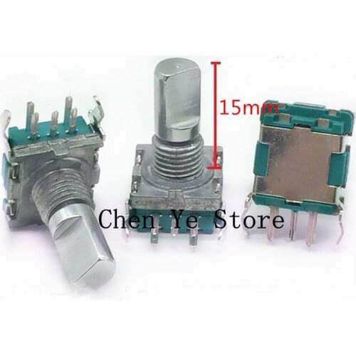 EC11 axis rotary encoder, handle length 15mm code switch / EC11 / digital potentiometer with switch 5Pin