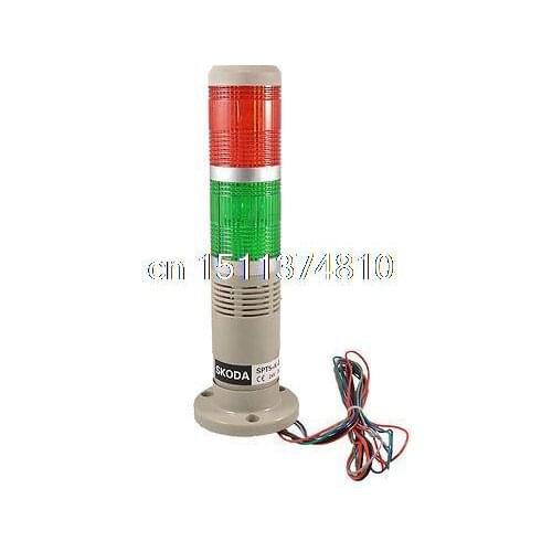 DC 24V Red Green Industrial Signal Tower Flash Warn Lamp Lights