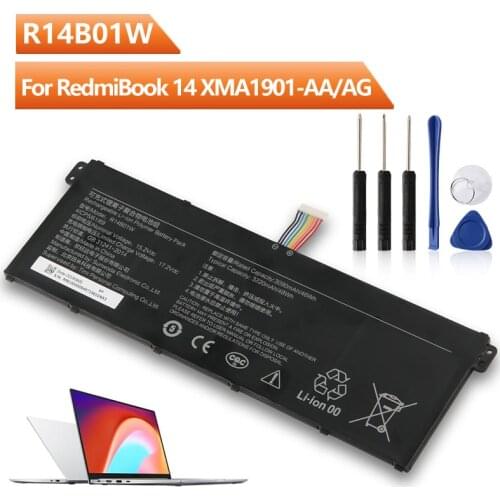 Replacement Battery R14B01W For RedmiBook 14 XMA1901-AA XMA1901-AG Rechargable Battery 3220 mAh