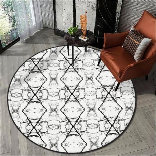 Modern white carpet Living Room Kitchen round carpet living room carpets black grey shapes high quality Free Shipping carpet
