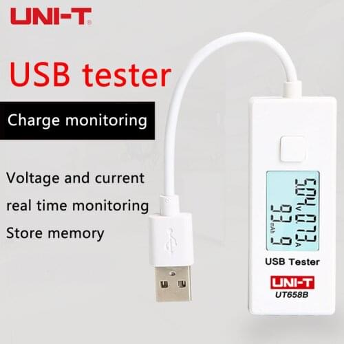 UNI-T UT658B mobile phone notebook U disk mobile power monitor charging AC/DC detection capacity USB tester UT658