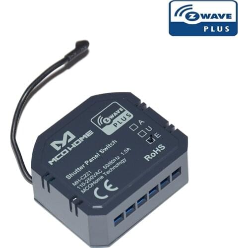 Z-Wave Plus roller shutter module device MCO HOME C221 with energy metering function for Single-phase asynchronous AC motor