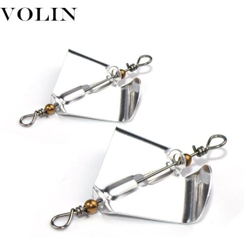 VOLIN NEW 4pcs Rotating Propeller Spinner Bait VIB Popper Use Spoon 1.1g 2.2g Metal Hard Lure Isca Artificial Striped bass