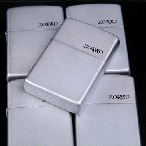 Zorro Lighter Windproof Genuine Ultra Thin Pure Copper Personality Creative Mens gift Smoking Tool Gasoline Lighter