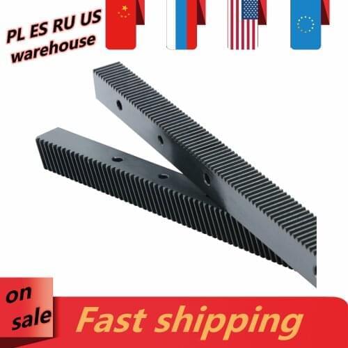 22mm x 25mm 1.25 Modulus Helical / straight rack 1400mm with mount holes M5 100mm hole distance for CNC router