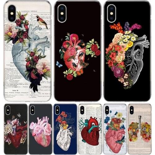 Human Anatomy Art Cover Phone Case For Iphone 11 12 Mini Pro 7 6 X 8 6S Plus XS MAX + XR 5S SE 10 9 Art TPU Coque Capa Shell