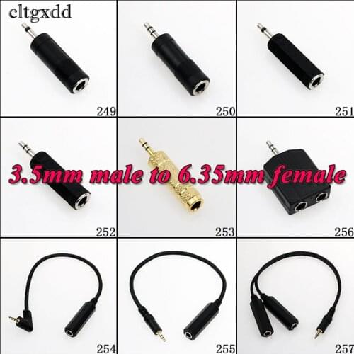 Cltgxdd 1PCS 3.5mm Male to 6.5mm Female Mono/Dual Jack Adapter Plug Stereo Speaker Audio Converter for Mobile Phone PC Notebook