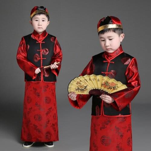 Children Ancient Traditional Clothes for Boy Girls Hanfu Dress Princess Landlord Suit Cosplay Clothing Stage Performance Costume