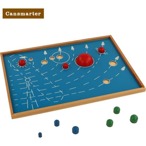 Astral Map With Box Montessori Toys Board Teaching Aids Wooden Kindergarten Games Toys Educational Kids 3-6 Years