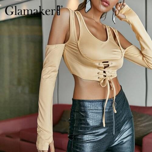 Женские футболки Glamaker China At AliExpress