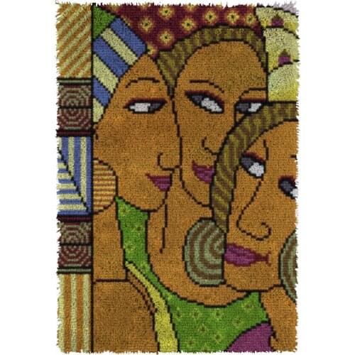 Latch hook rug kits carpet embroidery hook needlework button package carpet embroidery for crafts 61cmX85cm Girl