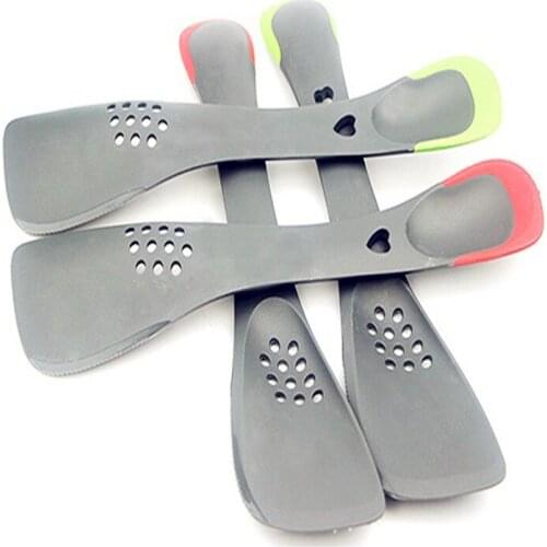 Multi-function Cooking Tools Nylon Turner Spatula With Serrated Divider Skimmer Slotted Spoon Scoop Kitchen Utensils 2pcs/pack