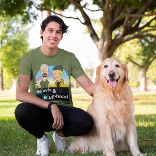 Men Breaking Beavis T Shirts Beavis and Butthead 90s Funny Music Cartoon BB Clothing Novelty Tee Shirt Plus Size T-Shirts