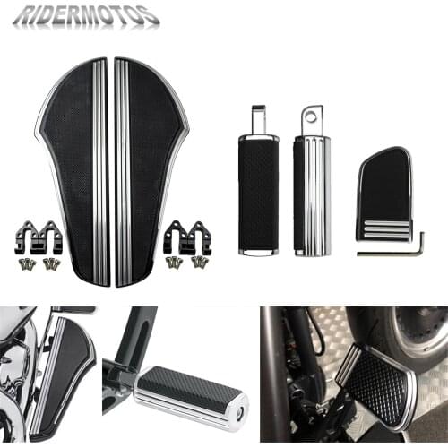 Motorcycle Rider Floorboard Brake Pedal Cover Non-slip Male Mount Foot Peg Footrest For Harley Softail Touring Street Glide Dyna