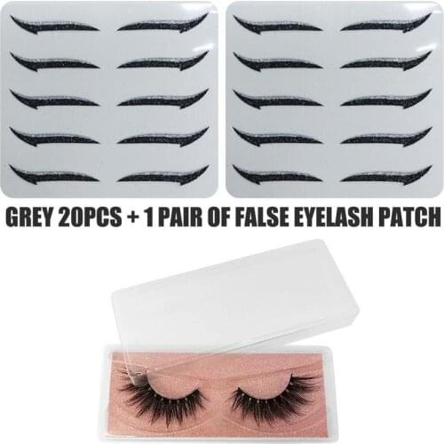 1Set False Eyelashes And Eyelid Line Sticker Eyeliner Stickers Natural Waterproof Reusable Lazy Useful Cat Eye Cosmetic