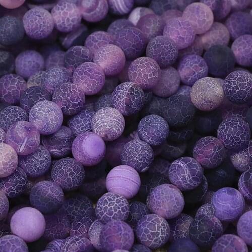 Purple natural stone agat weathered frosted matte round carnelian onyx 4,6,8,10,12mm wholesale loose beads jewelry 15inch B1592