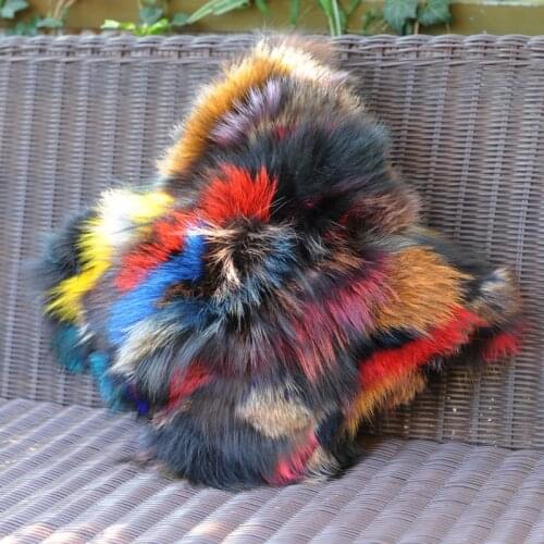 CX-D-107 New Products Fatchwork Real fur Sofa Cushion Cover