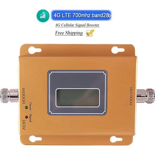 New product mobile phone signal amplifier booster 70dB LCD LTE 700MHz B28B 4G signal booster Handheld repeater suitable for Braz