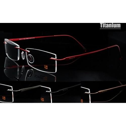 Sorbern Brand New Rimless Pure Titanium Eyeglass Frames for Men Flexible Optical Frame Women Unisex 375-15
