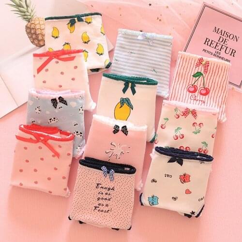 Sale Butt Lifter Gas Girls Underwear 6pc/lot Cotton Lovely low Waist Briefs Young Girl Panties children 12-25year