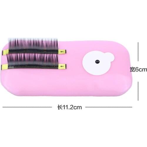 Pink Silicone False Eyelashes Stand Pad Professional Eyelash Extension Holder Pallet Reuseable Graft Makeup Tools