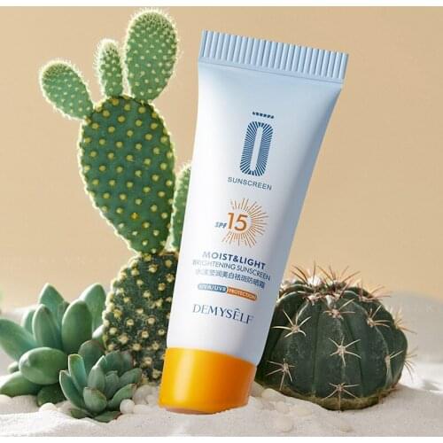 DEMYSELF Face Sunscreen Whitening Sun Cream SPF 15 Sunblock Facial Body Skin Protective Cream Oil-control Moisturizing Face Care