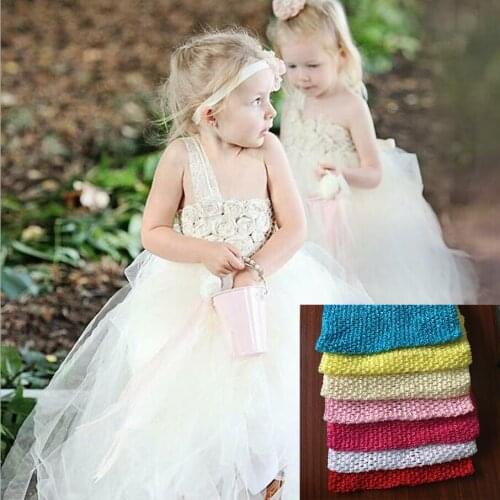 13Colors 23x20cm Tulle Crochet Tutu Top Chest Wrap Tube DIY Sewing Knit Fabric Spool Handmade Kids Headbands Skirt Accessories