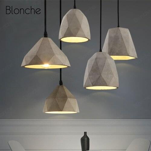 Loft Decor Pendant Lights Vintage Cement Hanging Lamp Kitchen Dining Room Bedroom Industrial Lamp Nordic Design Light Fixtures