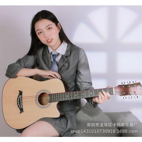 High Quality Guitar 38 Inch Linden Wood Travel Acoustic Guitar 6 Strings Folk Guitarra Acustica Musical Instruments DE50JT