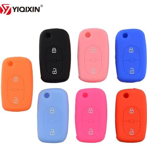 YIQIXIN 2 Button Flip Folding Remote Repair Protect Shell Skin silicone Rubber Car key Fob Cover For Audi A2 A3 A4 A6 A8 TT