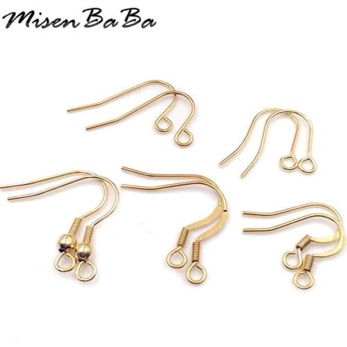 100Pcs/lot Stainless Steel Ear Wire Earring Clasp Hooks for Diy Earrings Jewelry Makings Handmade Accessories