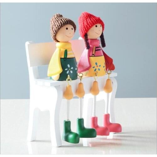 2pcs/lot Creative Home Furnishing Decoration Micro Landscape Wooden Suspending Doll Crafts Ornaments for Student GIfts ML 007