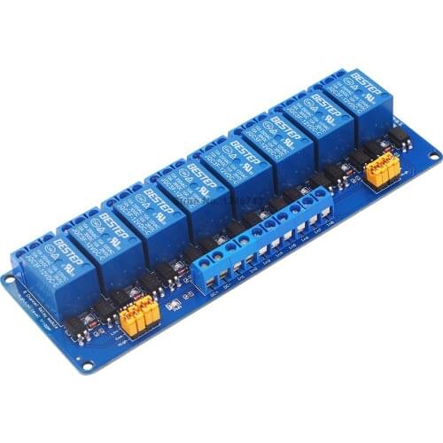 3.3V 5V 12V 24V 8 Channel Relay Module High and low Level Trigger Dual Optocoupler Isolation Relay Module Board