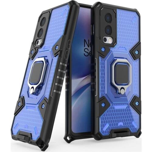 Armor Capa For Oneplus Nord 2 5G Case Transparent Shockproof Stand Holder Magnetic Ring Phone Cover Coque for Oneplus 9R Capa