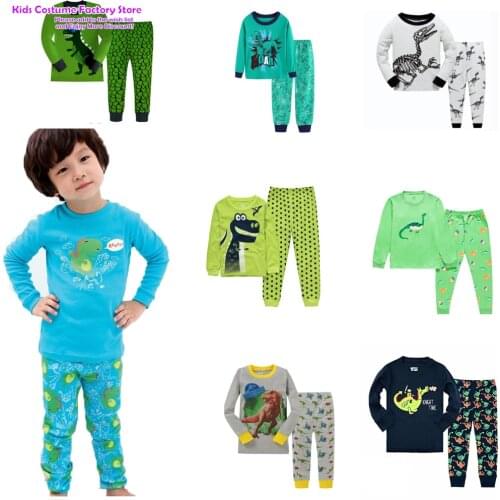 Pajamas for children christmas pajamas Toddler Kids Boys Pajamas Cotton Dinosaur Sleepwear T shirt Tops Pants Set