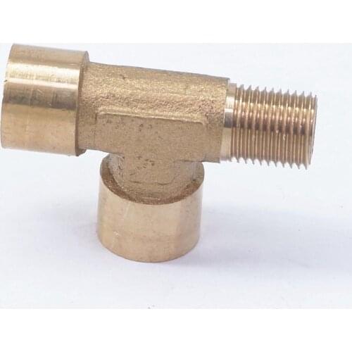 LOT 2 Tee 3 Way Brass Pipe fitting Connector 1/8" BSP Female x 1/8" BSP female x 1/8" BSP male Thread for water fuel gas