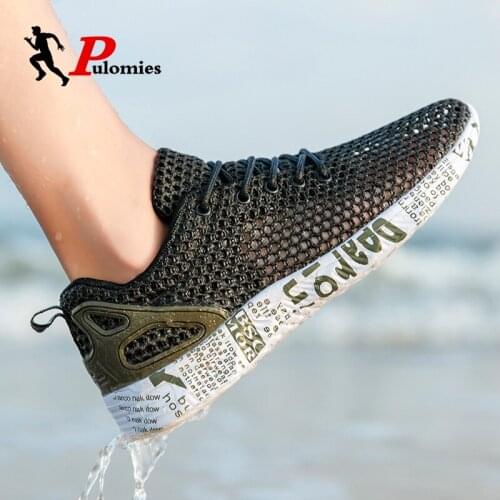 Summer Men Sneakers Casual Shoes Breathable Sneakers Sport Outdoor Wading Shoes Beach Shoes Man Shoes For Men Walking Sneakers