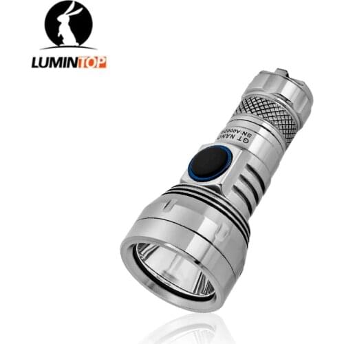 LUMINTOP GT Nano Titanium Thumb-Size EDC Flashlight Cold White Max 450LM long throw 300M Rechargeable Torch 10180 battery