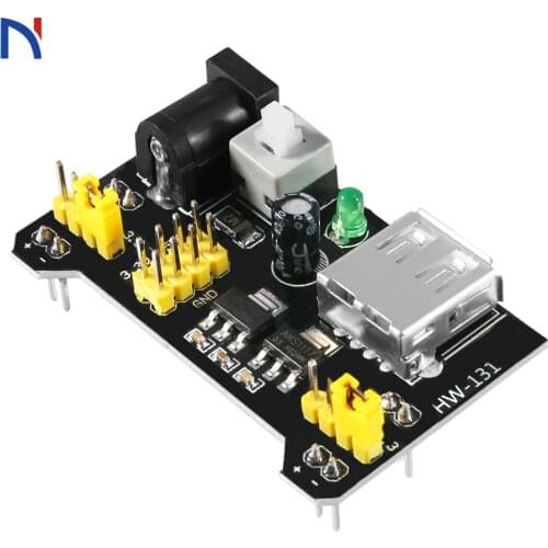 MB102 Breadboard Power Supply Module MB102 Black Breadboard Dedicated Power Module 2-way 3.3V 5V MB-102 Solderless Bread Board