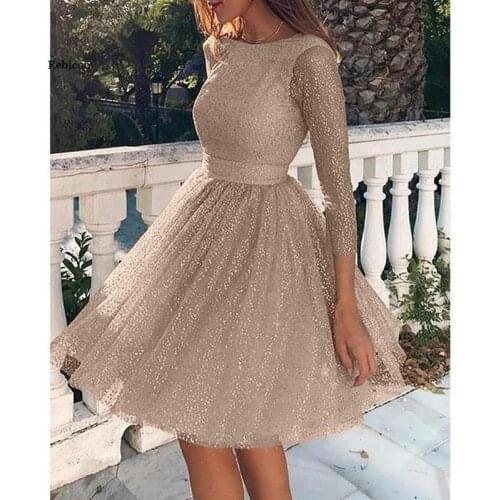 Sweet Midi Dress Summer Casual Women Dress Evening Party Vestidos Women Sexy Lace Sequined Party Dresses Streetwear