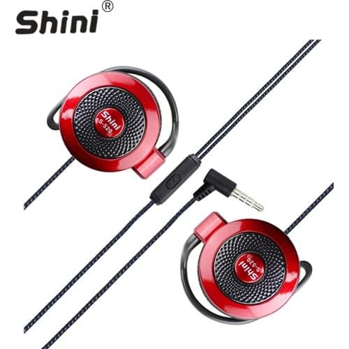 Shini S520 Earhook Earphones Wired Headphones 3.5mm Super Bass Headset With Microphone Sport Earphone for iPhone Xiaomi Huawei