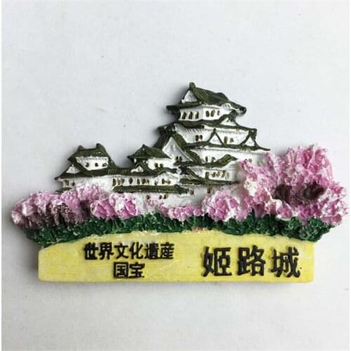 New Arrival Handmade Cherry Himeji City Japan 3D Fridge Magnet World Souvenirs Refrigerator Magnetic Sticker