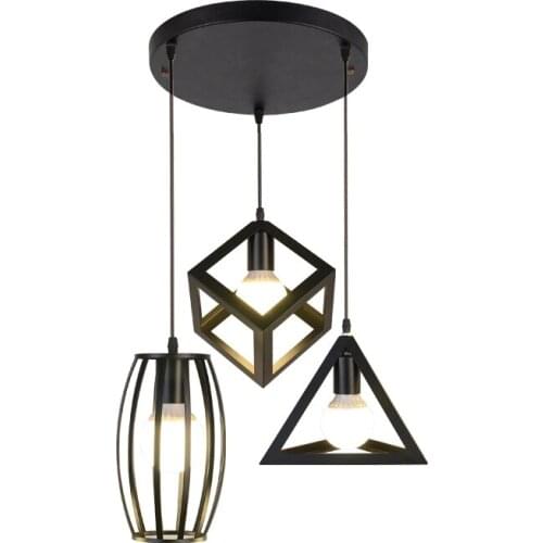 Pendant LED Vintage Light Kitchen Suspension Vintage E27 Retro Pendant Lamp Restaurant Black Hanging Light Lustre Home Lighting