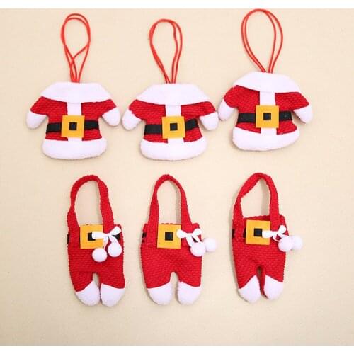 Christmas Santa Tableware Holders Pockets Dinner Decor Tool Xmas Oranment Add Holiday Atmosphere For Home Navidad Decoratives